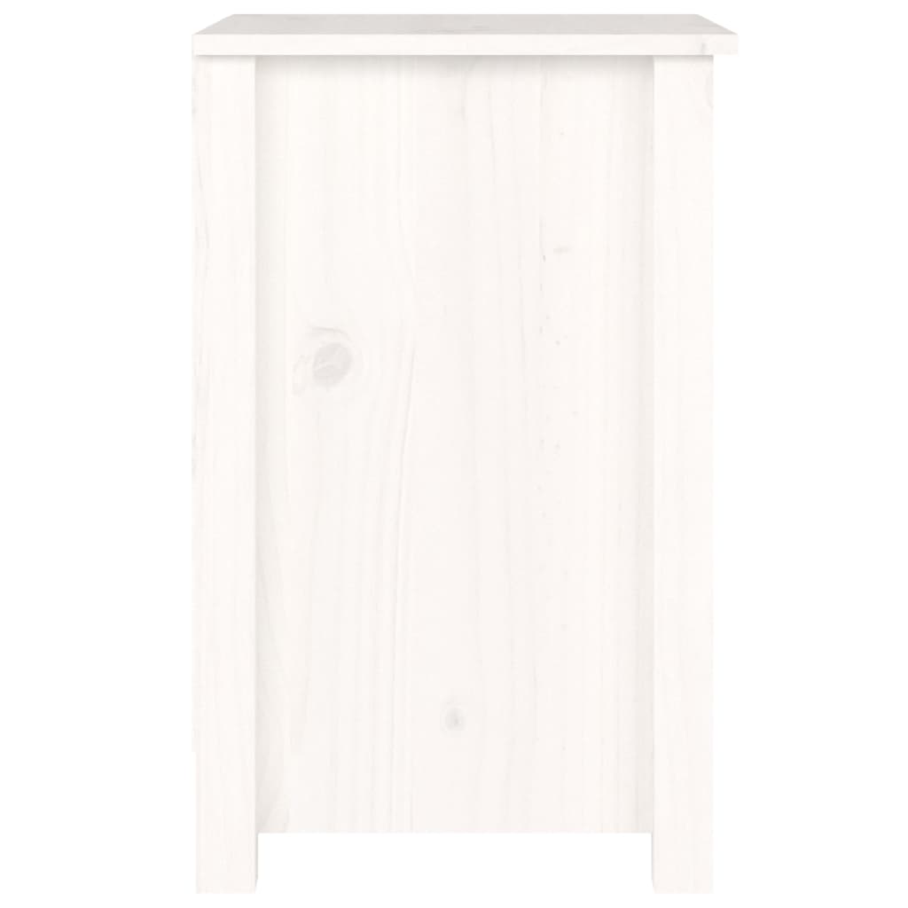 vidaXL Noptiere, 2 buc., alb, 40x35x55 cm, lemn masiv de pin