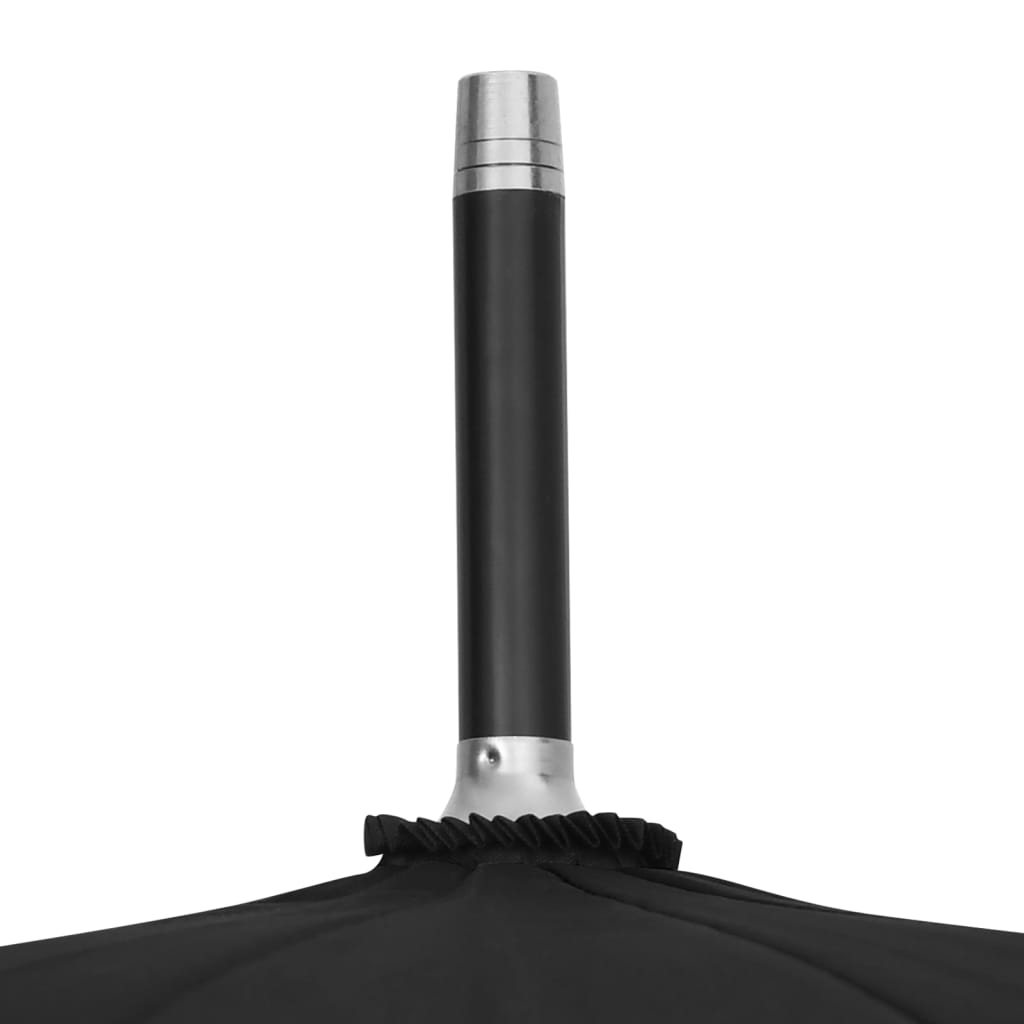 vidaXL Umbrelă automată, negru, 105 cm