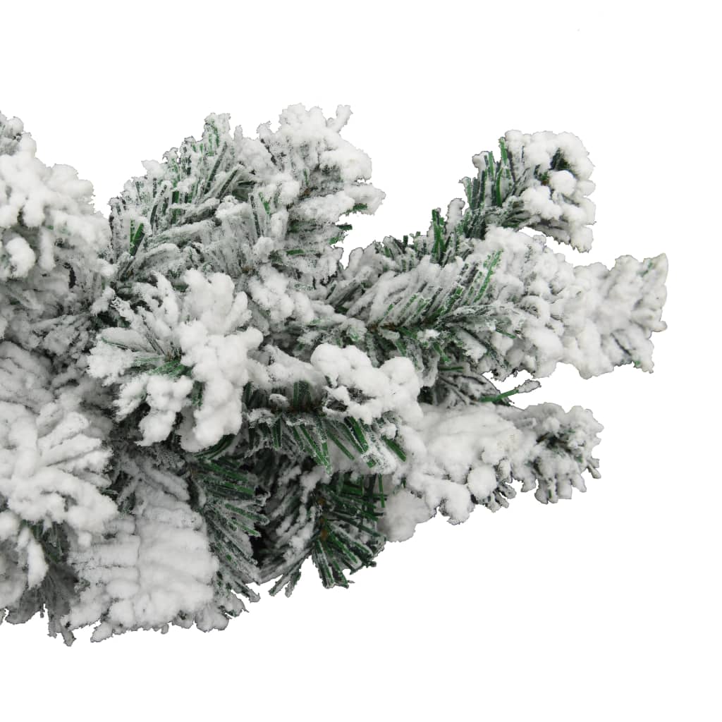 vidaXL Ghirlandă de Crăciun cu zăpadă, verde, 20 m, PVC