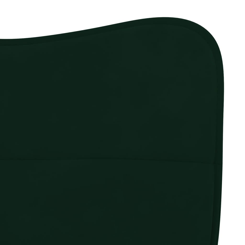 vidaXL Scaune de sufragerie, 2 buc., verde închis, catifea