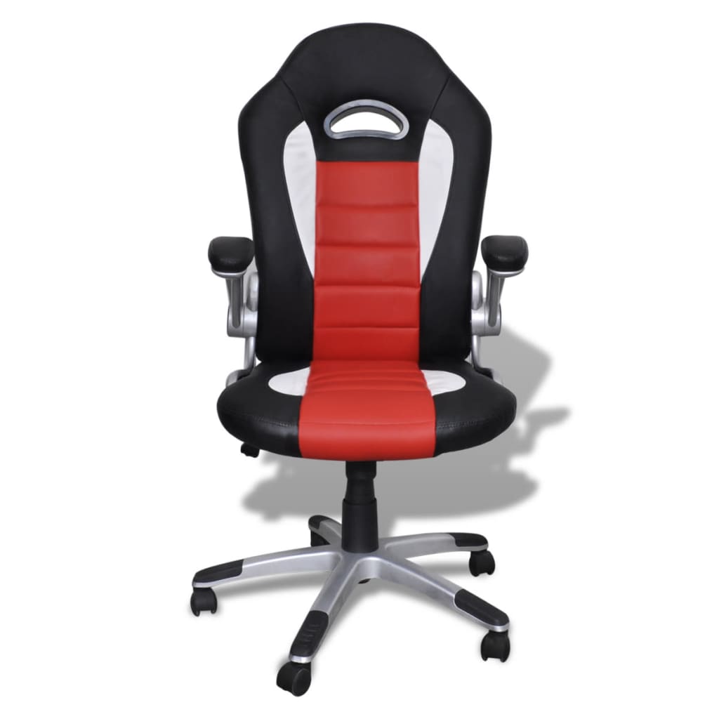 vidaXL Scaun de birou, roșu, piele artificială, design modern