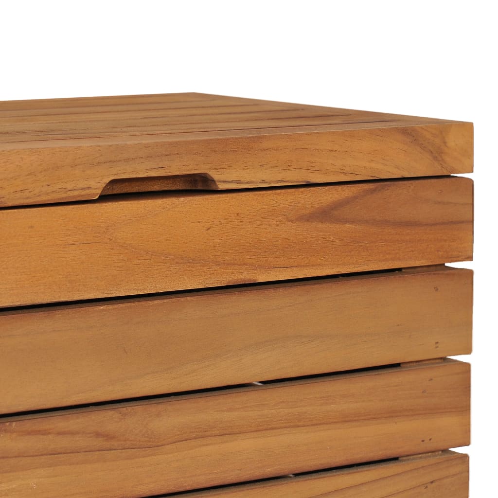 vidaXL Coș de rufe, 40 x 40 x 70 cm, lemn masiv de tec