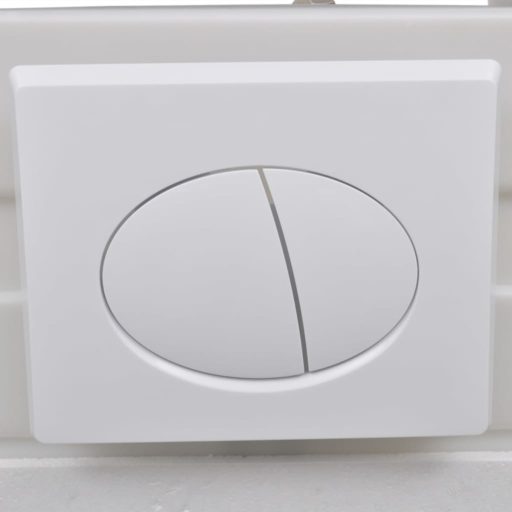 vidaXL Vas toaletă suspendat cu rezervor încastrat, ceramică, alb
