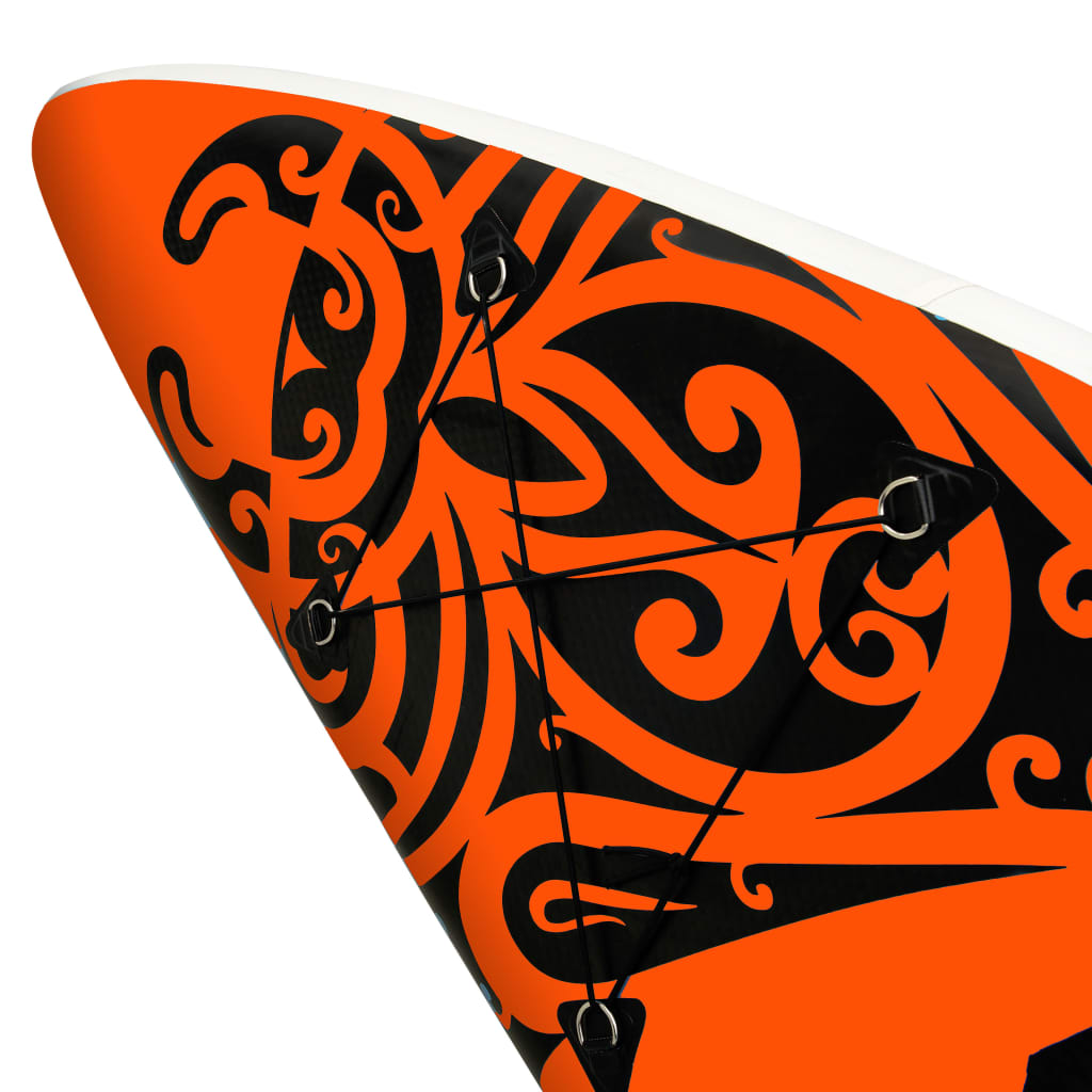 vidaXL Set de placă SUP gonflabilă, portocaliu, 305x76x15 cm