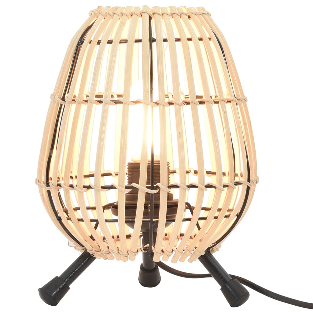 vidaXL Lampă cu suport de masă, 60 W, 20x27 cm, răchită, E27