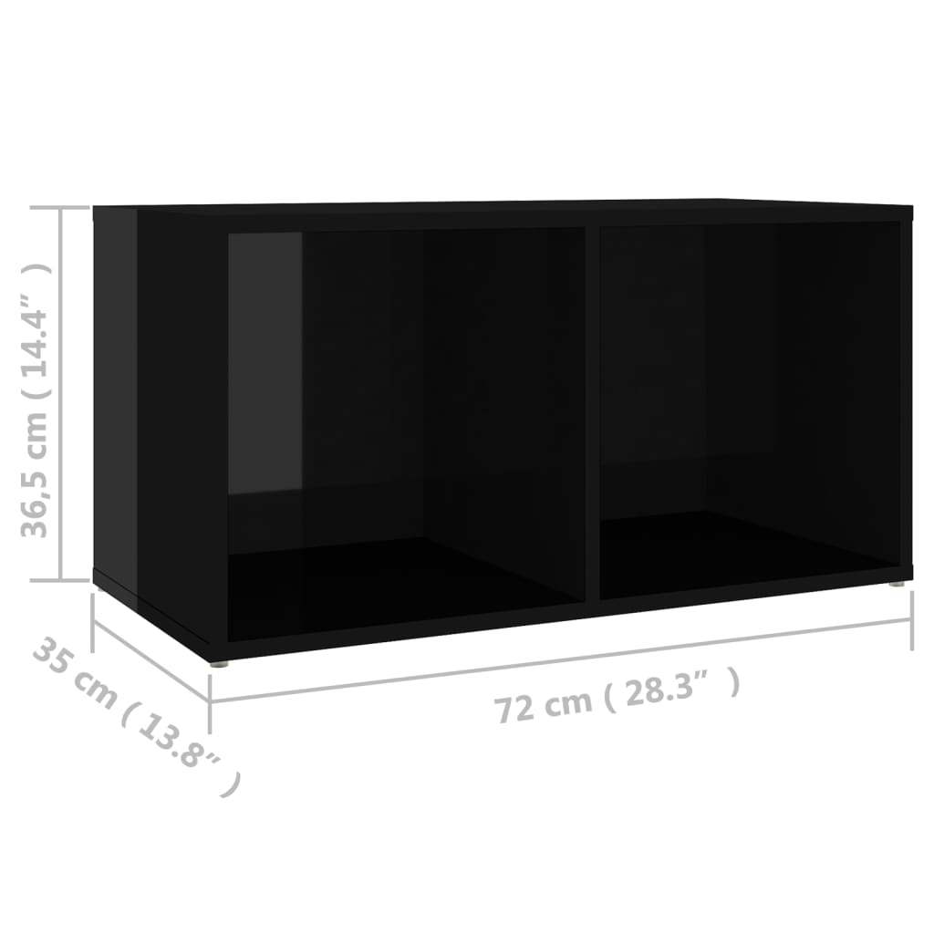 vidaXL Set de dulapuri TV, 6 piese, negru extralucios, lemn prelucrat