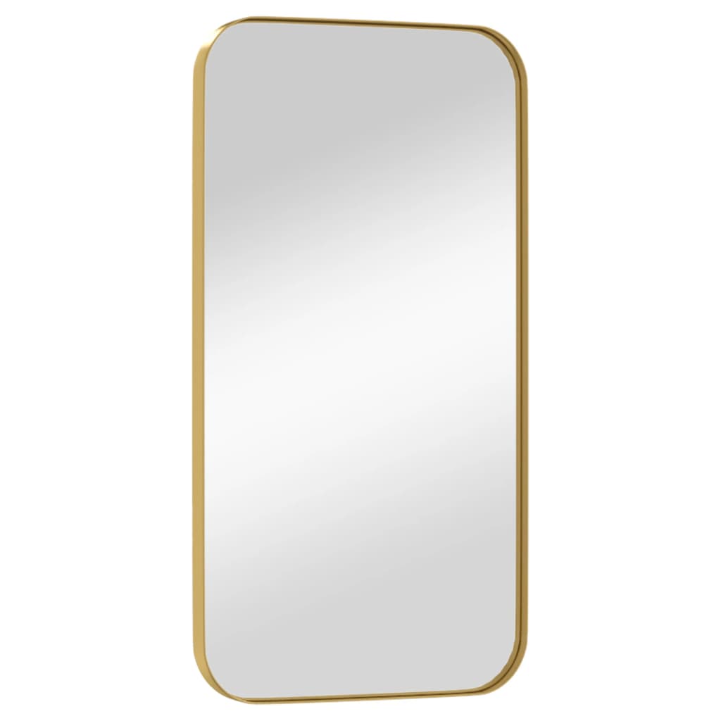 vidaXL Oglindă de perete, auriu, 30x60 cm, dreptunghiulară