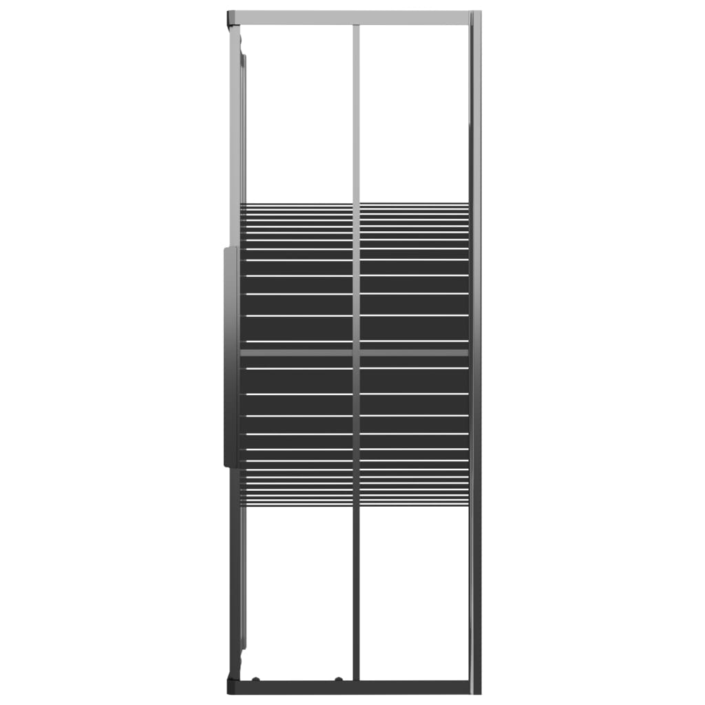 vidaXL Cabină de duș cu dungi, negru, 70x70x180 cm, ESG