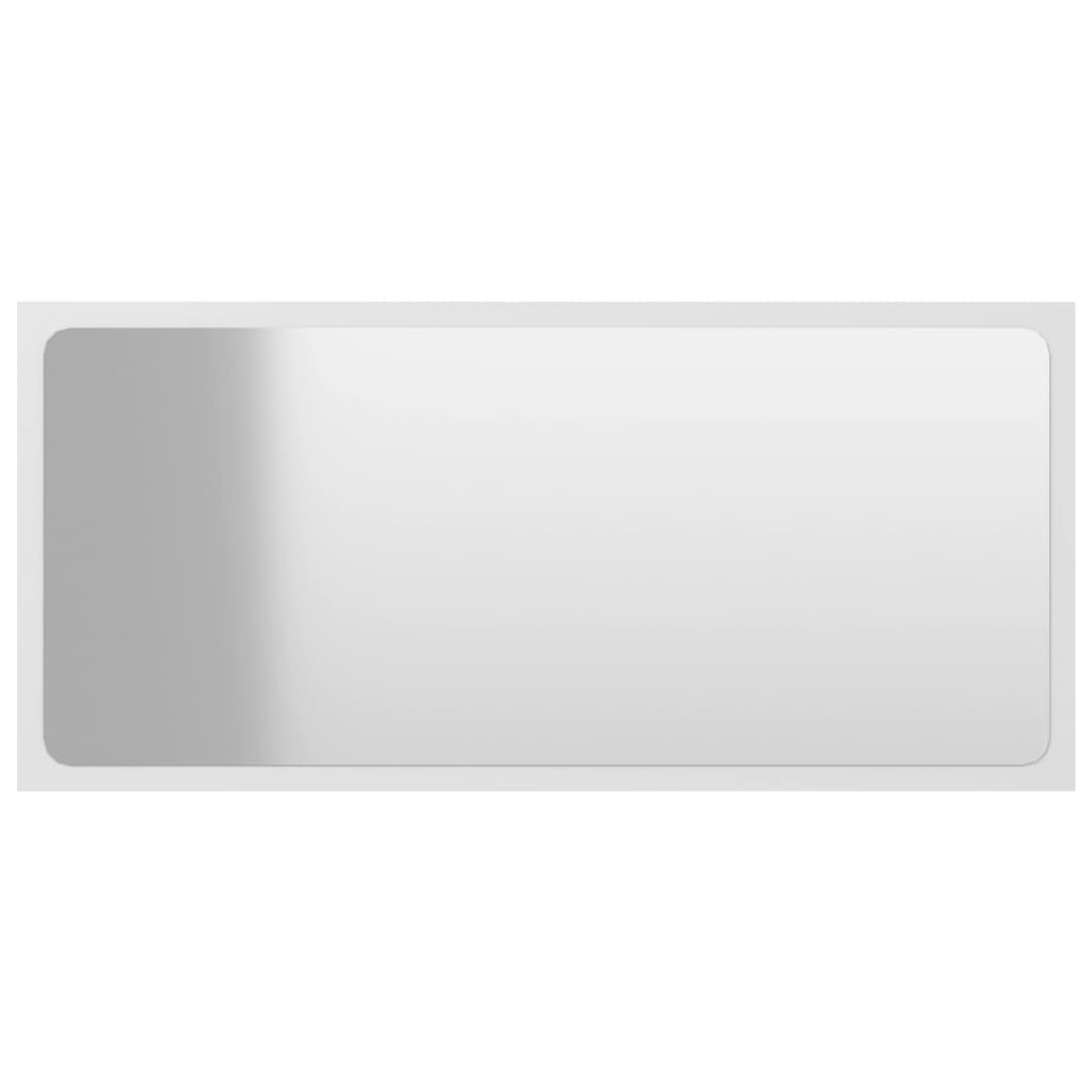 vidaXL Oglindă de baie, alb, 80x1,5x37 cm, PAL