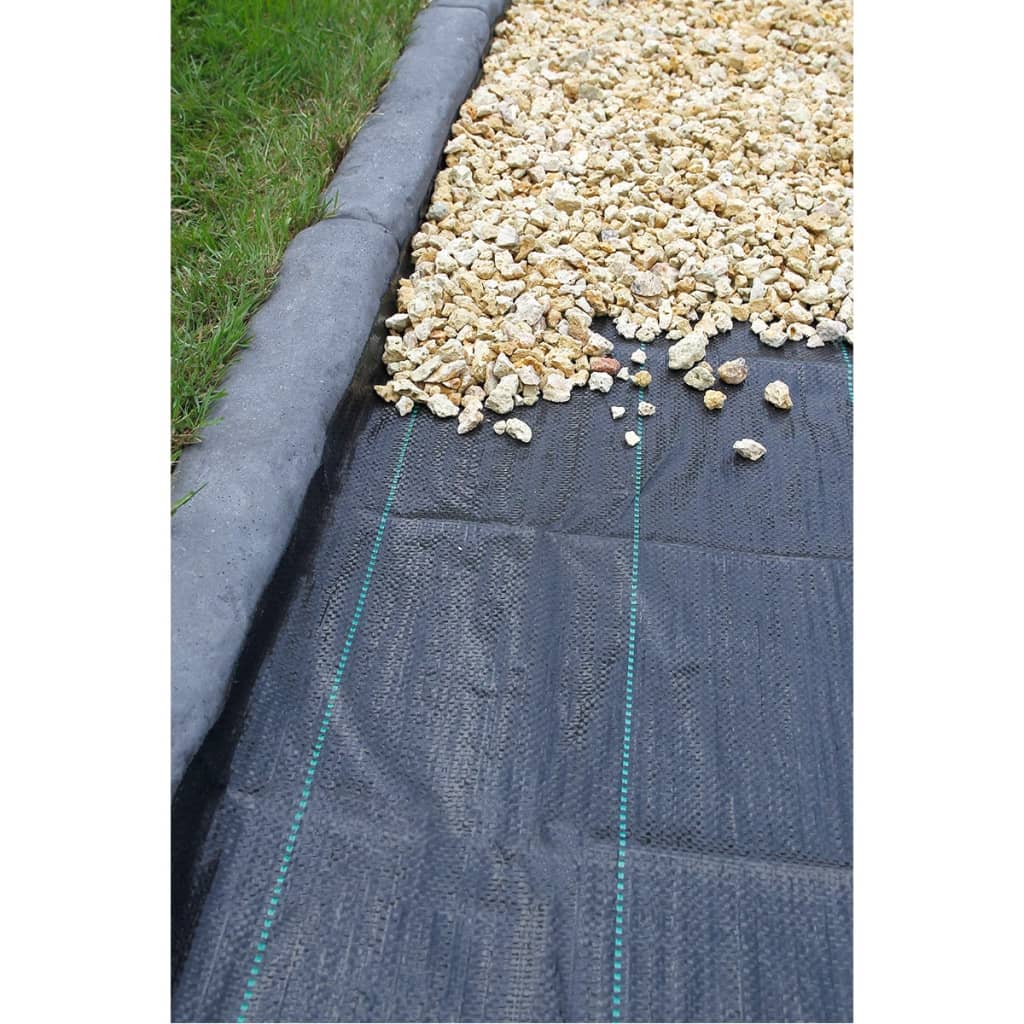 Nature Folie antiburuieni pentru sol, negru, 5,2x5 m