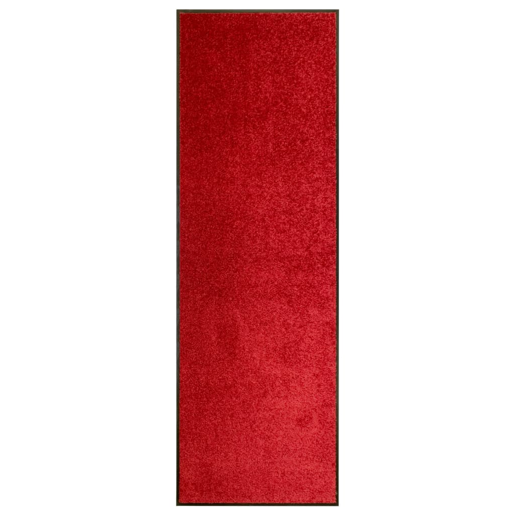 vidaXL Covoraș de ușă lavabil, roșu, 60 x 180 cm