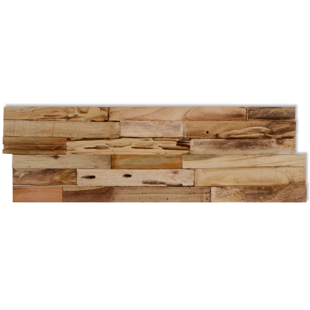 vidaXL Panouri placare pereți, 10 buc., 1,03 m², lemn de tec reciclat