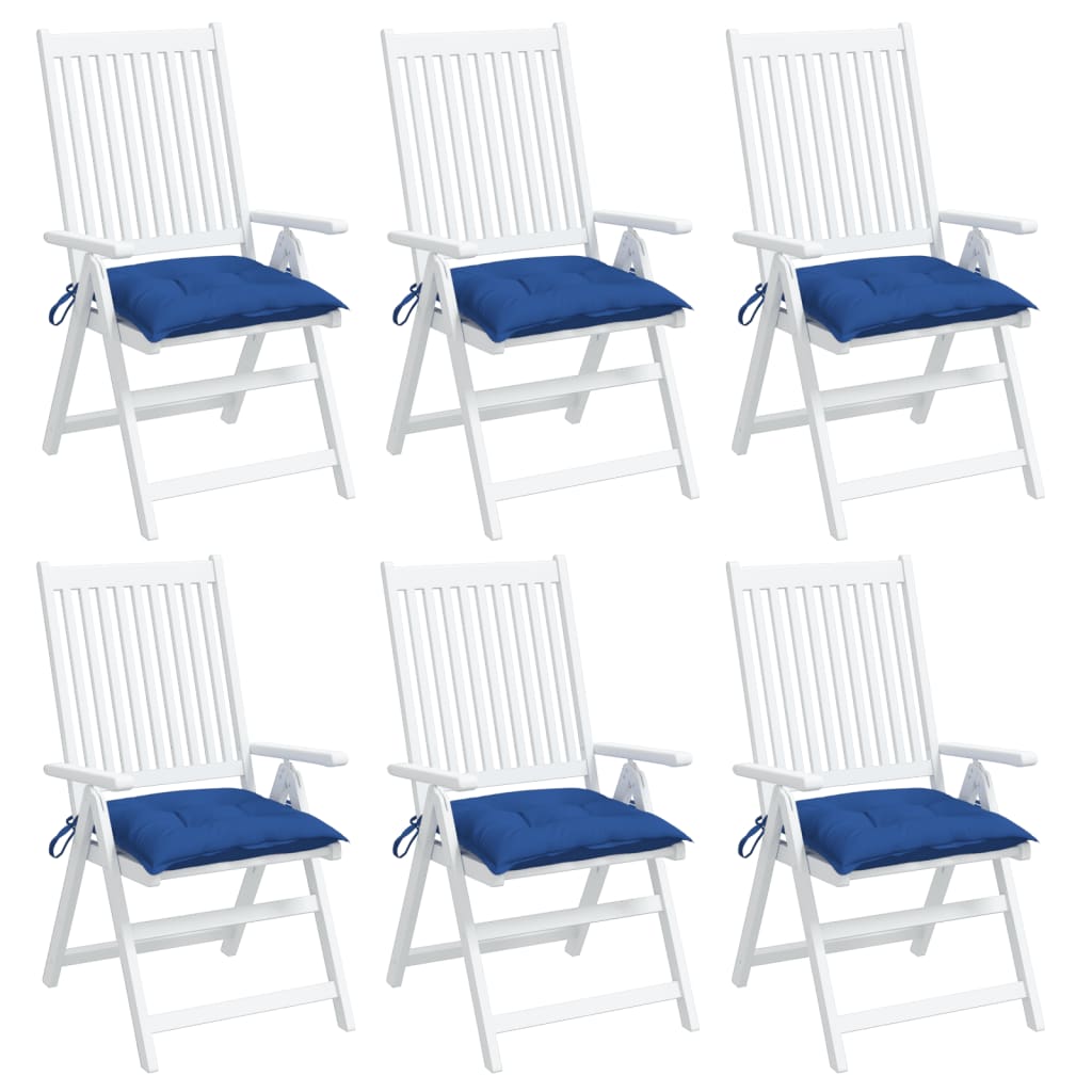 vidaXL Perne de scaun, 6 buc., albastru, 40x40x7 cm, textil oxford