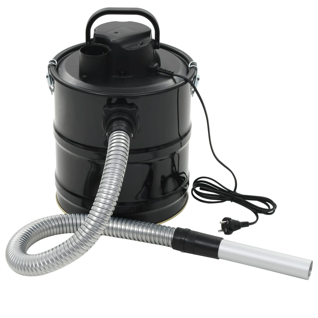vidaXL Aspirator pentru cenușă cu filtru HEPA, 1000 W, 20 L, negru