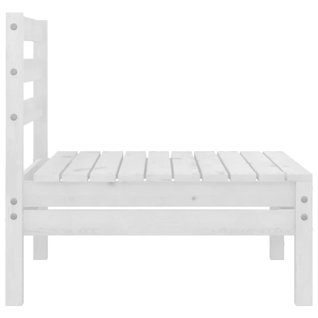 vidaXL Set mobilier de grădină, 4 piese, alb, lemn masiv de pin