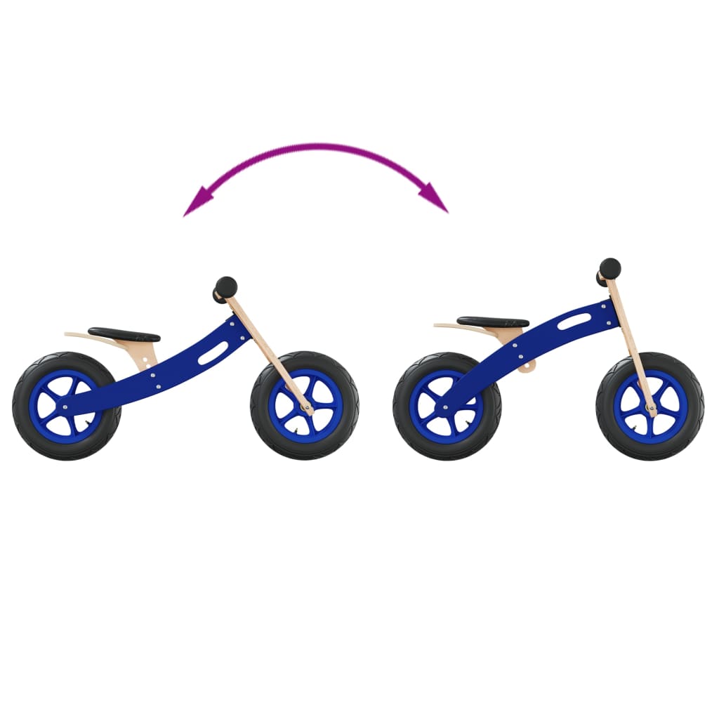 vidaXL Bicicletă echilibru de copii, cauciucuri pneumatice, albastru
