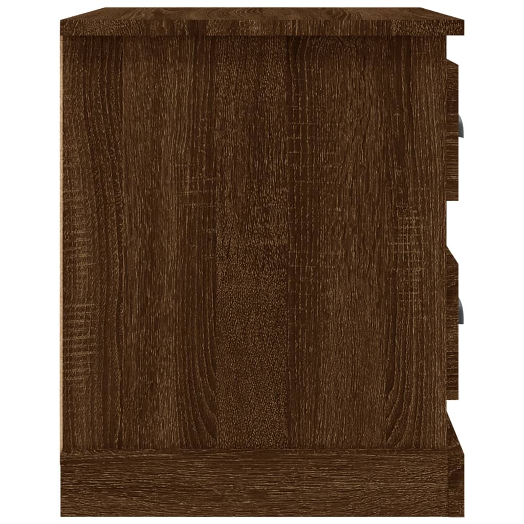 vidaXL Noptiere, 2 buc., stejar maro, 39x39x47,5 cm, lemn prelucrat