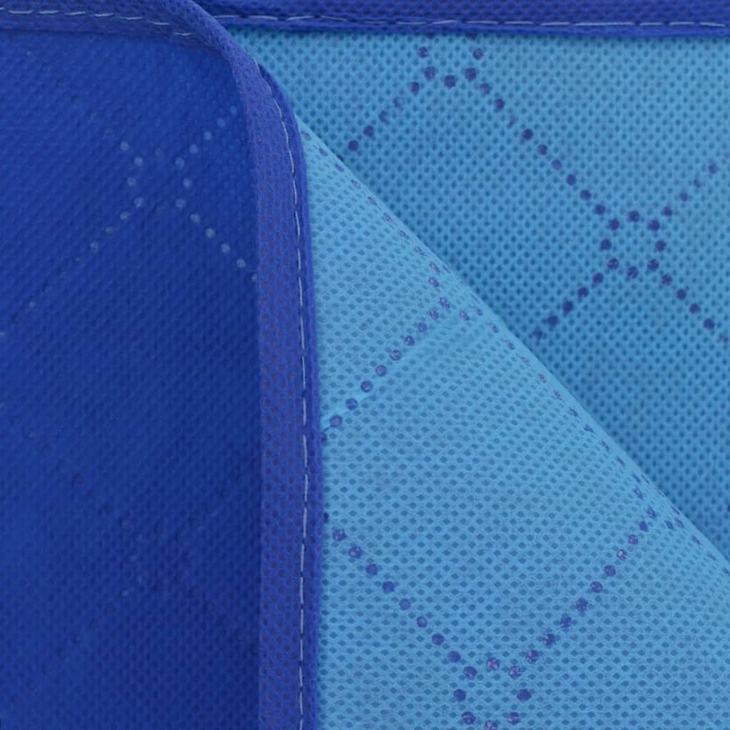 vidaXL Pătură pentru picnic, albastru și bleu, 100 x 150 cm