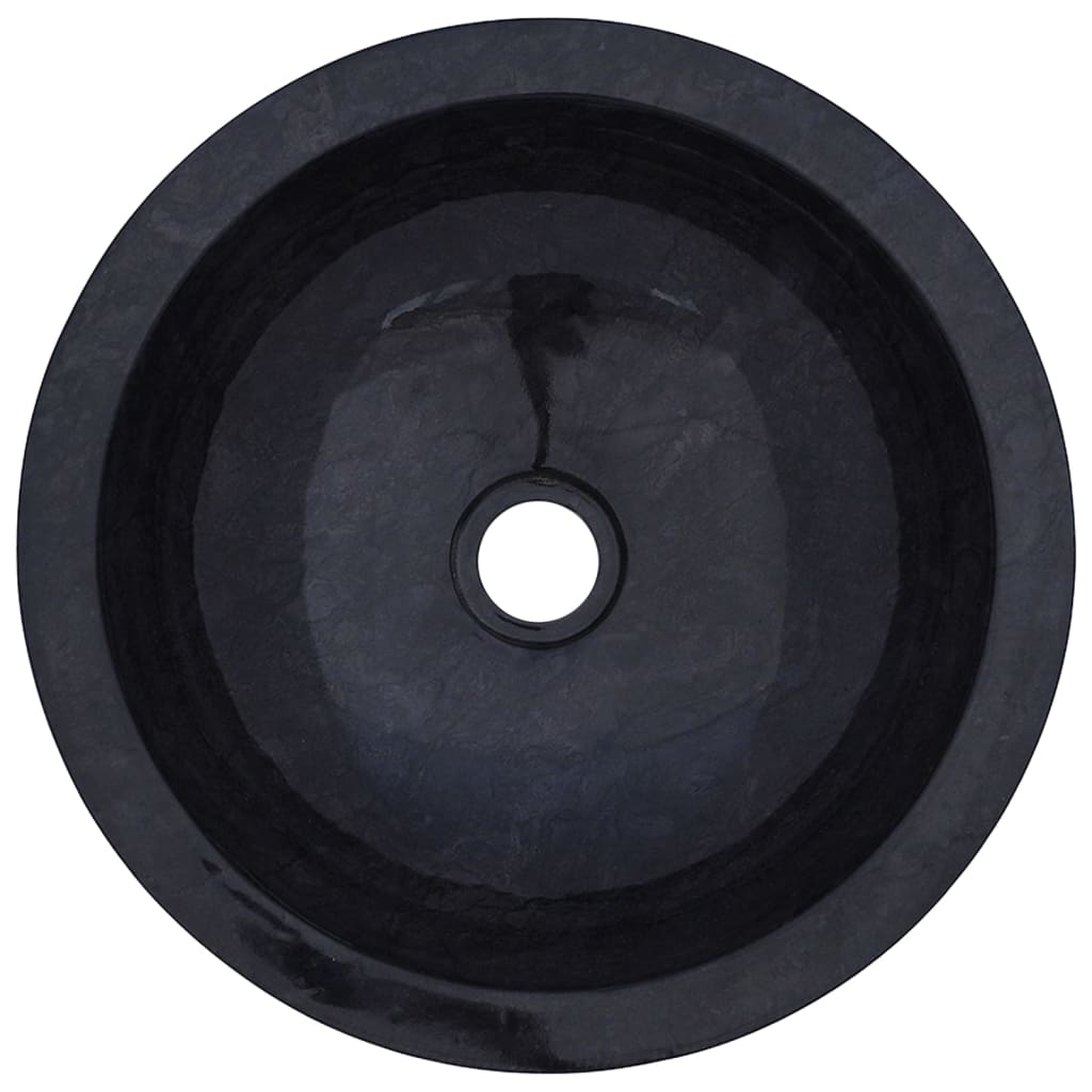 vidaXL Chiuvetă, negru, 40 x 12 cm, marmură