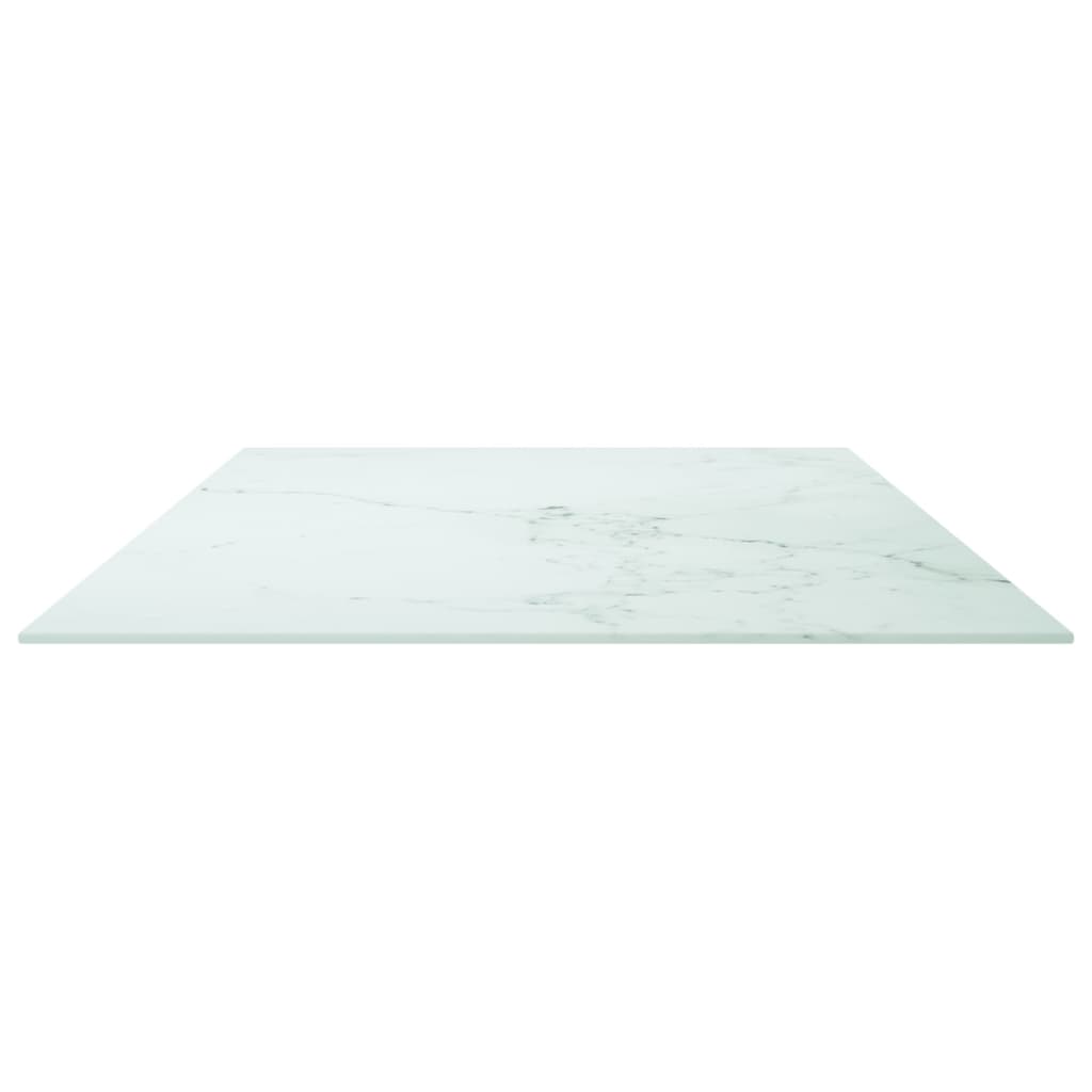 vidaXL Blat masă alb 120x65cm 8mm sticlă securizată, design de marmură