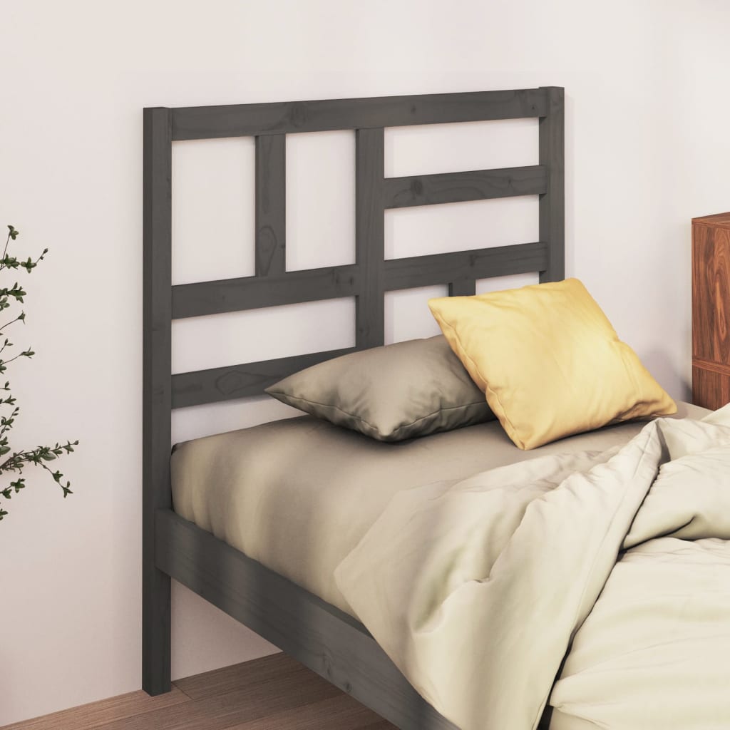 vidaXL Tăblie de pat, gri, 106x4x104 cm, lemn masiv de pin