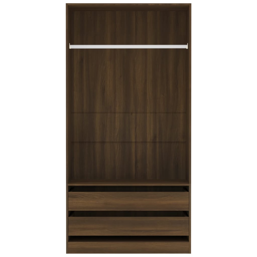 vidaXL Șifonier, stejar maro, 100x50x200 cm, lemn prelucrat