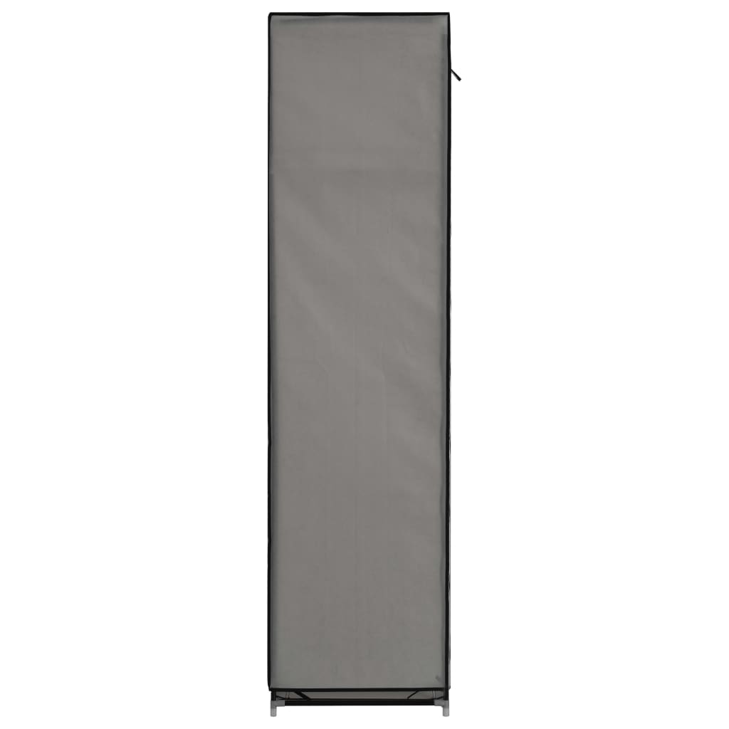 vidaXL Șifonier cu bare și compartimente, gri, 150x45x175 cm, textil