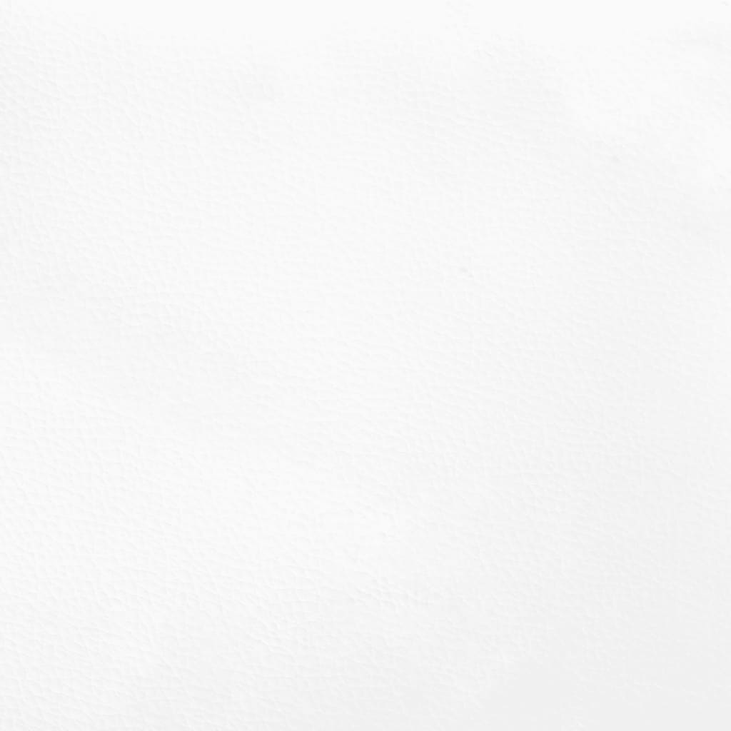 vidaXL Tăblie de pat cu aripioare, alb, 83x23x118/128 cm, piele eco