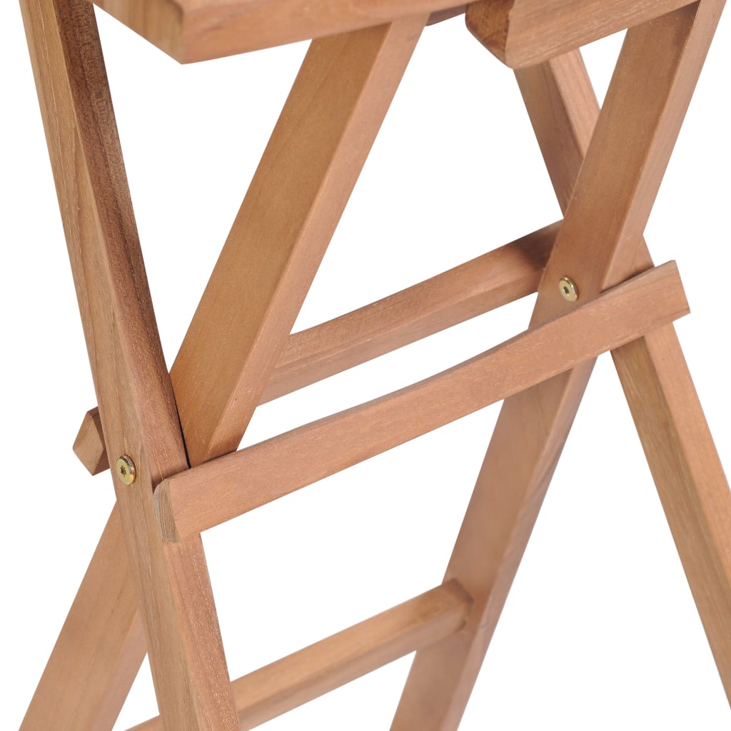 vidaXL Set mobilier de bar pliabil, 3 piese, lemn masiv de tec