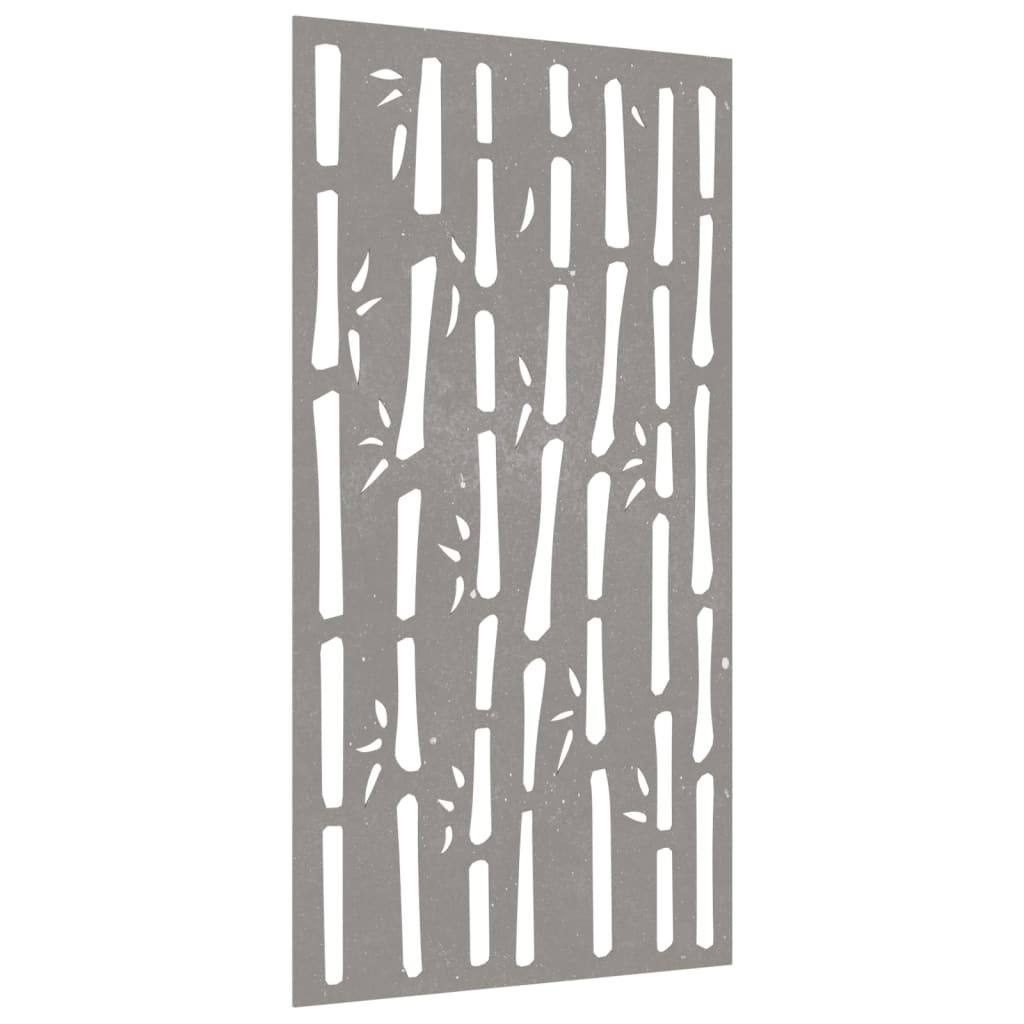 vidaXL Decor perete de grădină 105x55 cm design bambus oțel Corten