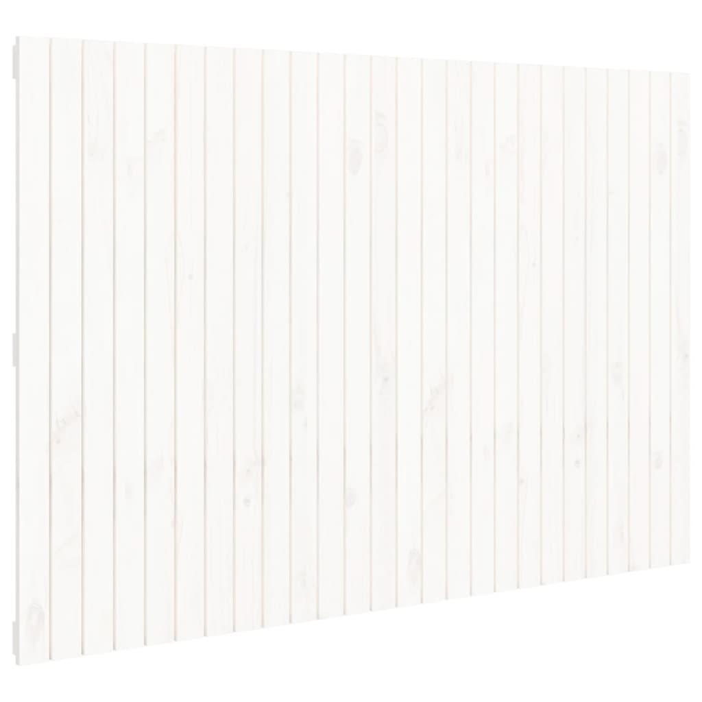 vidaXL Tăblie de pat pentru perete, alb, 166x3x110 cm, lemn masiv pin