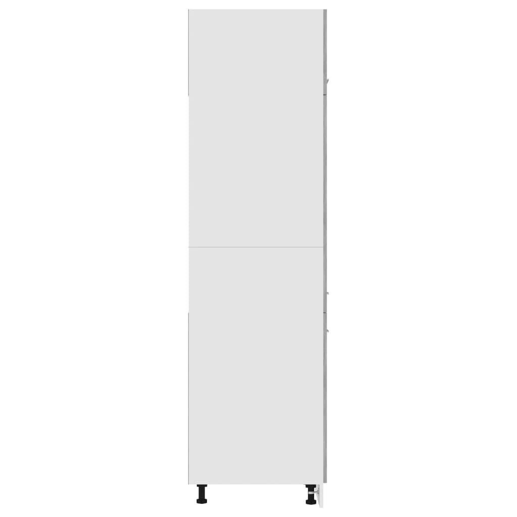 vidaXL Dulap frigider, gri beton, 60 x 57 x 207 cm, lemn prelucrat