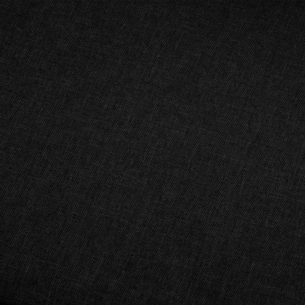 vidaXL Canapea cu 2 locuri, negru, material textil