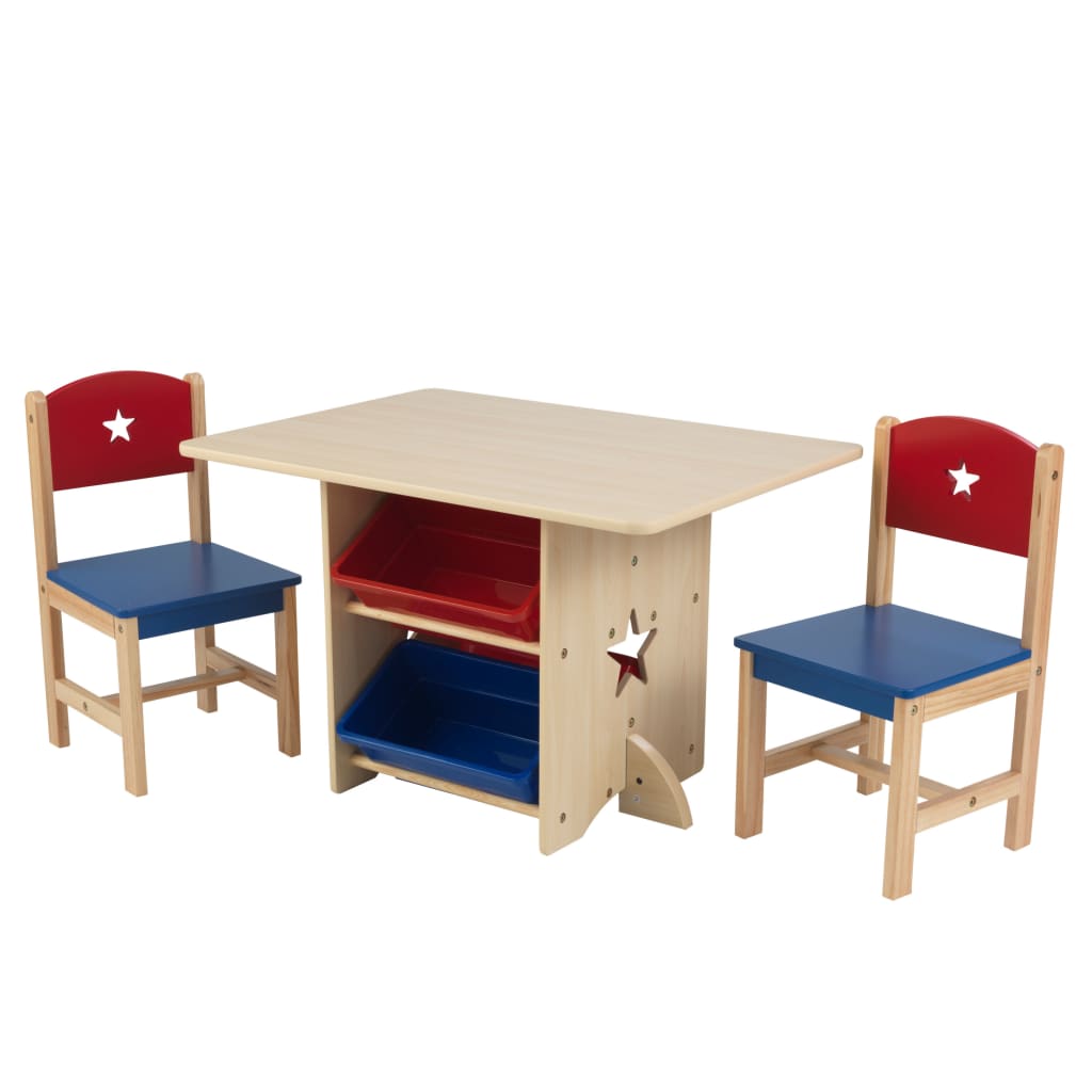 KidKraft Set de masă cu 2 scaune, model stea