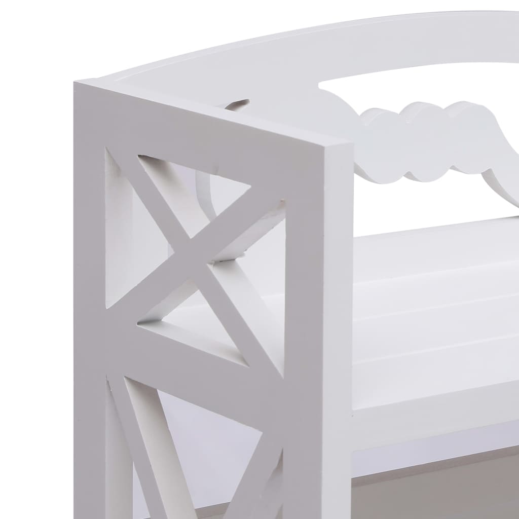 vidaXL Dulap de baie, alb, 46 x 24 x 116 cm, lemn de paulownia