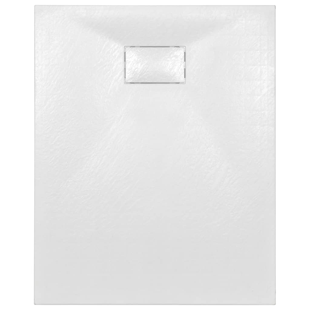 vidaXL Cădiță de duș, alb, 100 x 80 cm, SMC