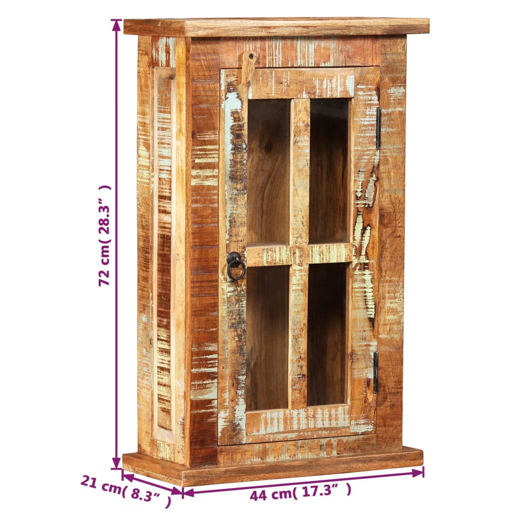 vidaXL Dulap de perete, 44 x 21 x 72 cm, lemn masiv reciclat