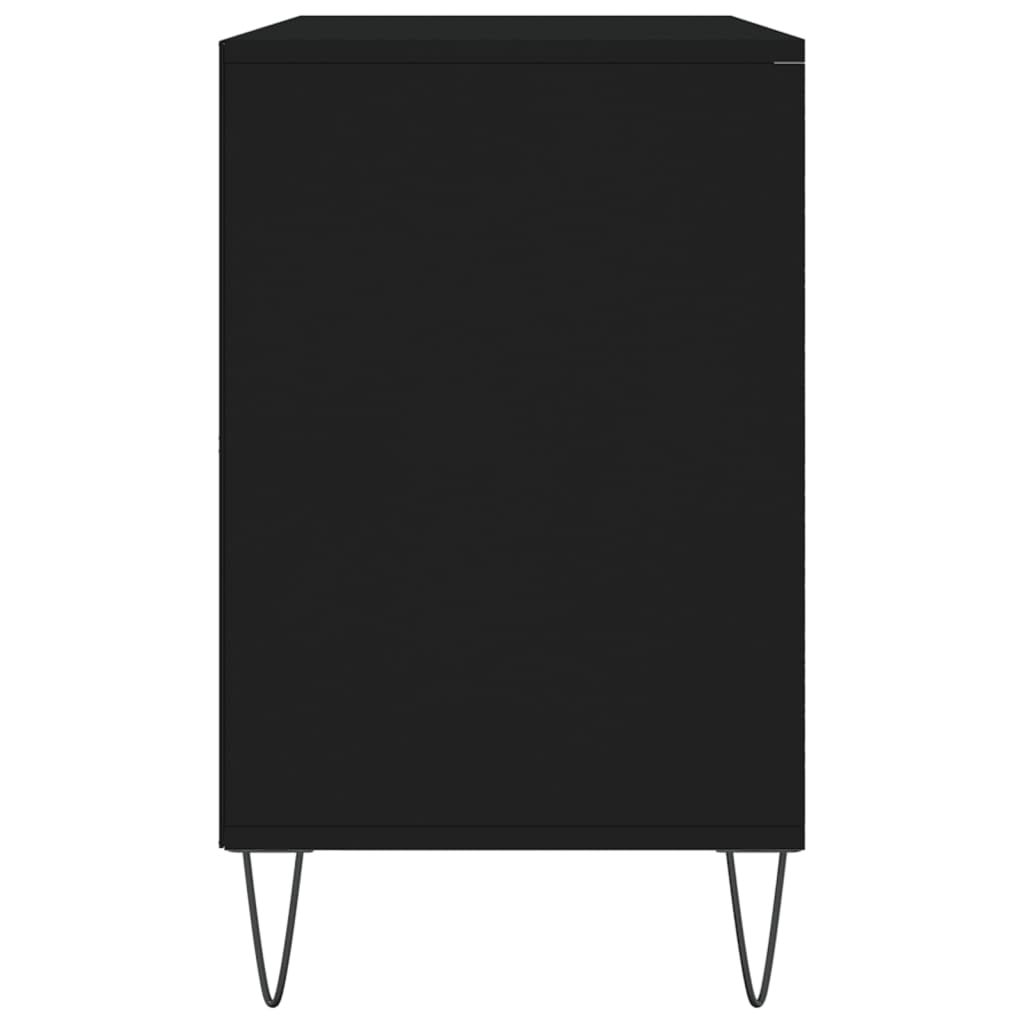 vidaXL Pantofar, negru, 102x36x60 cm, lemn compozit