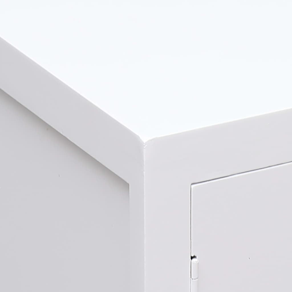 vidaXL Noptieră, alb, 38 x 28 x 52 cm, lemn de paulownia