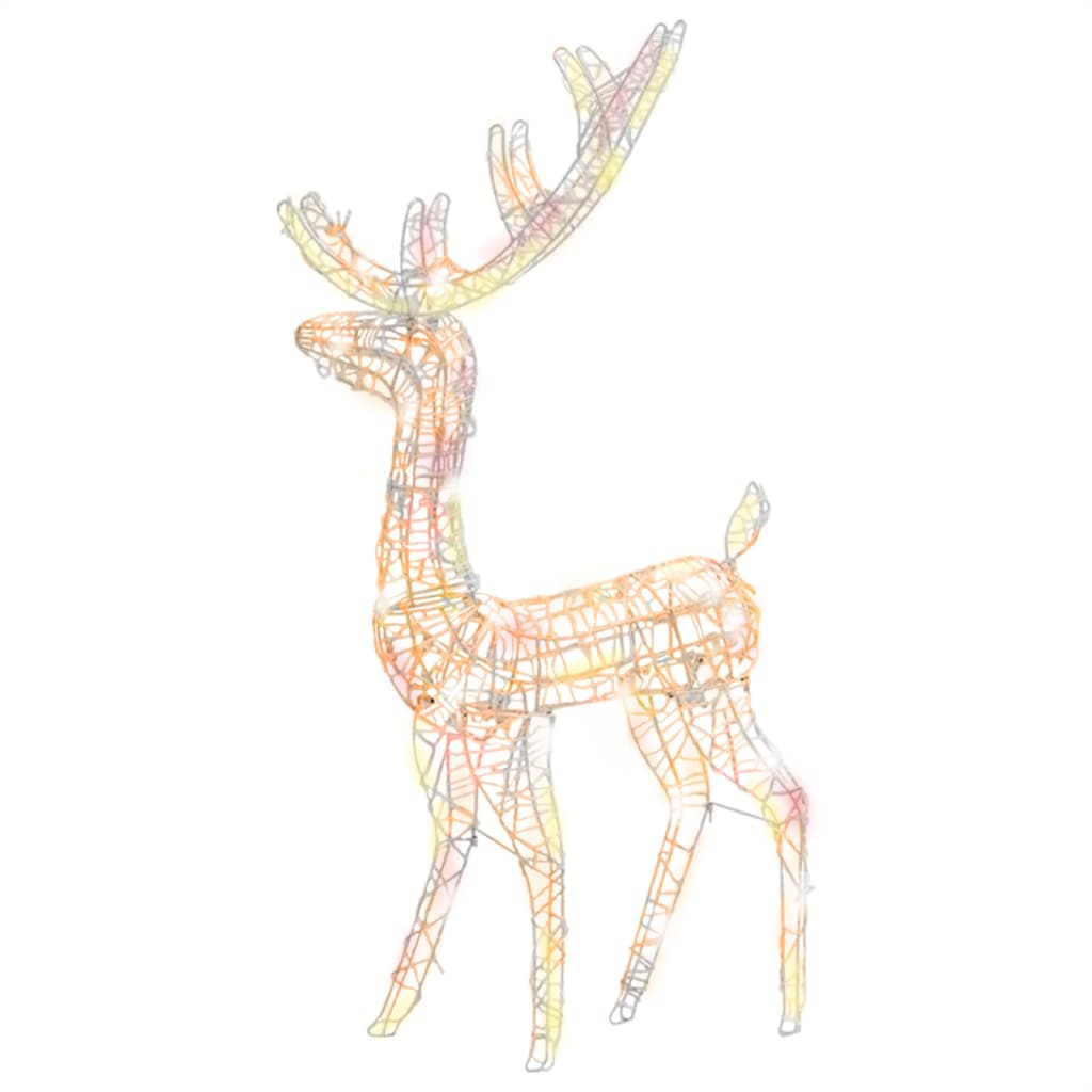 vidaXL Decorațiuni ren de Crăciun, 3 buc., multicolor, 120 cm, acril