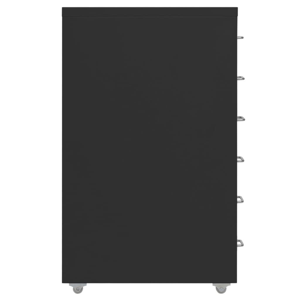 vidaXL Fișet mobil, negru, 28x41x69 cm, metal