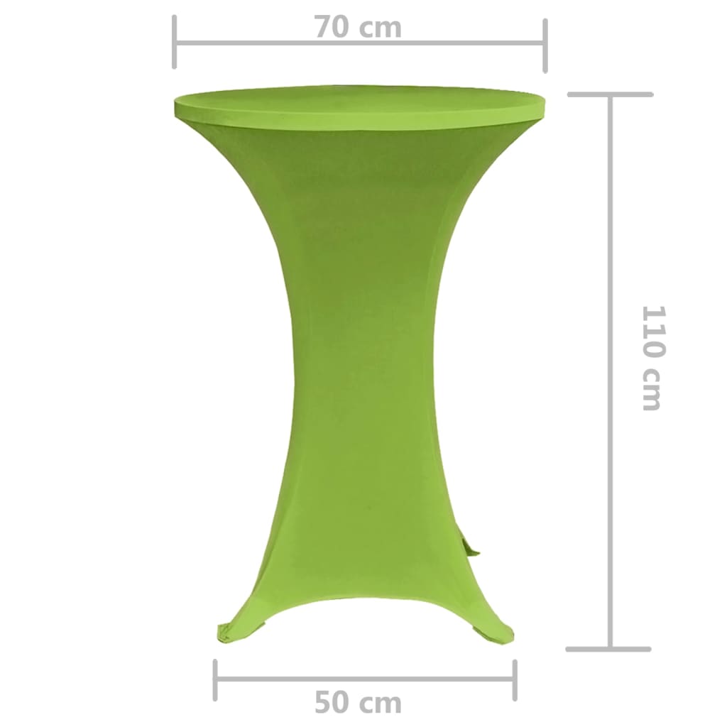 vidaXL Husă elastică pentru masă, 2 buc., verde, 70 cm