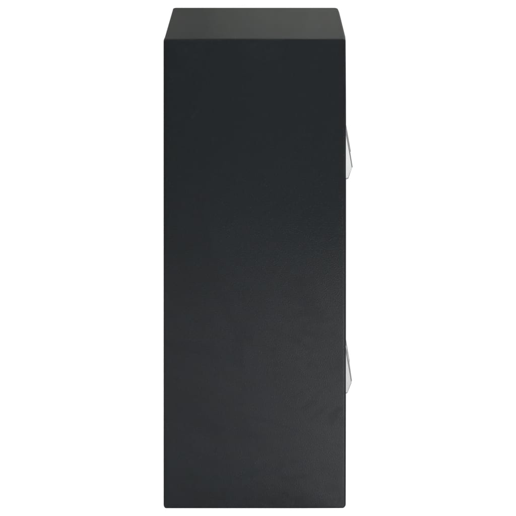 vidaXL Seif digital cu ușă dublă, gri închis, 35 x 31 x 80 cm