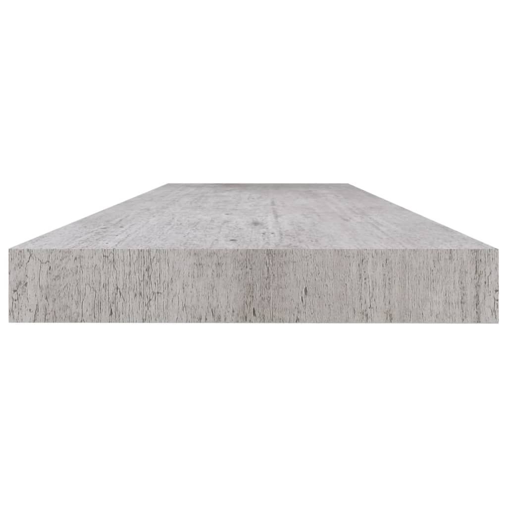 vidaXL Raft de perete suspendat, gri beton, 120x23,5x3,8 cm, MDF