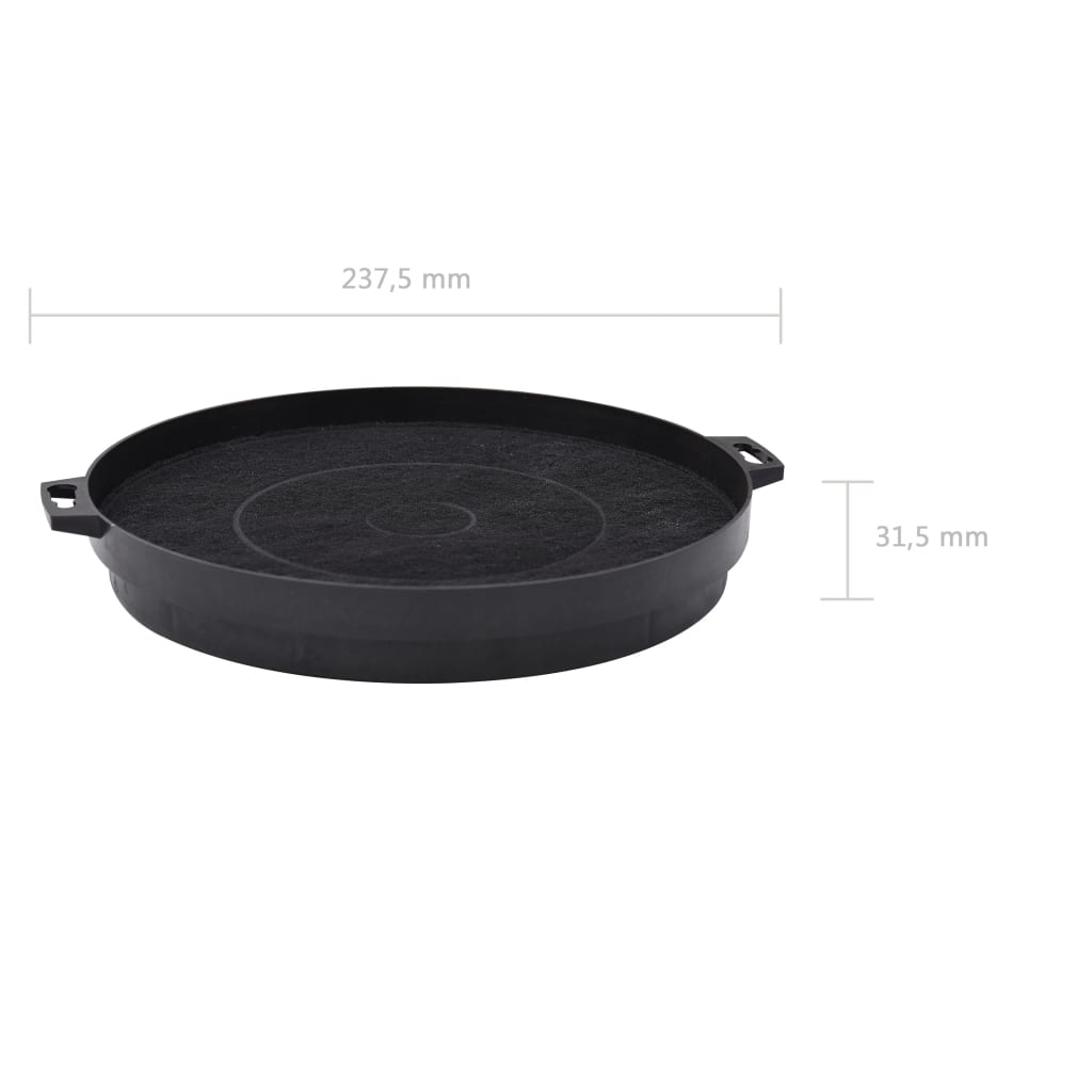 vidaXL Filtre cu cărbune pentru hotă de bucătărie, 2 buc., 210 mm