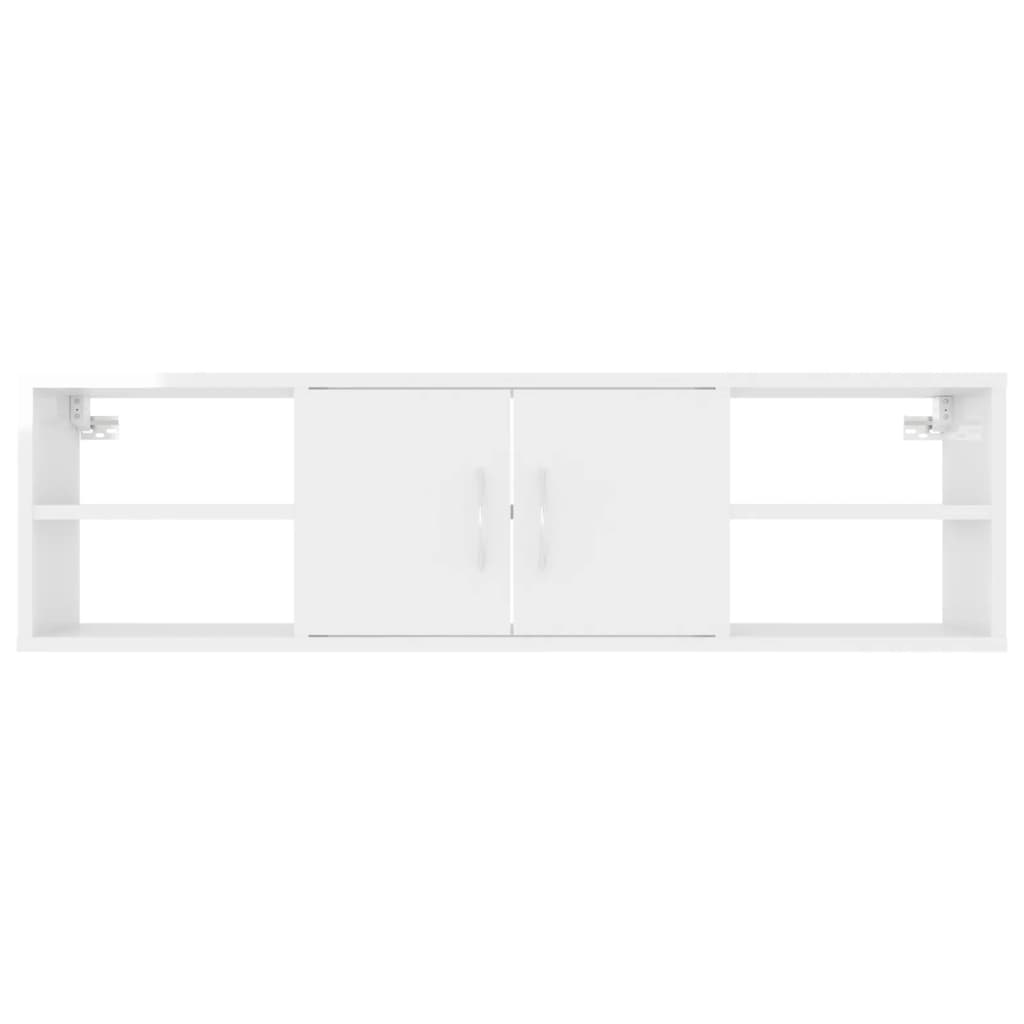 vidaXL Raft de perete, alb extralucios, 102x30x29 cm, PAL