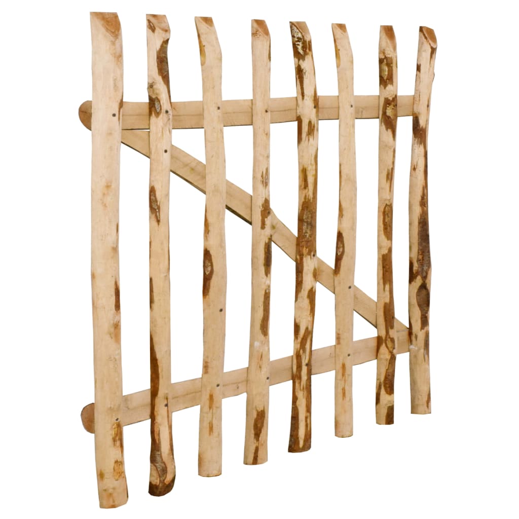 vidaXL Poartă simplă de gard, lemn de alun 100x90 cm