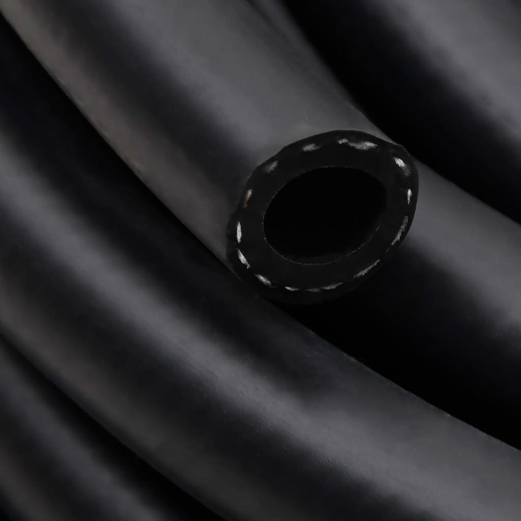 vidaXL Furtun de aer hibrid, negru, 0,6", 10 m, cauciuc și PVC