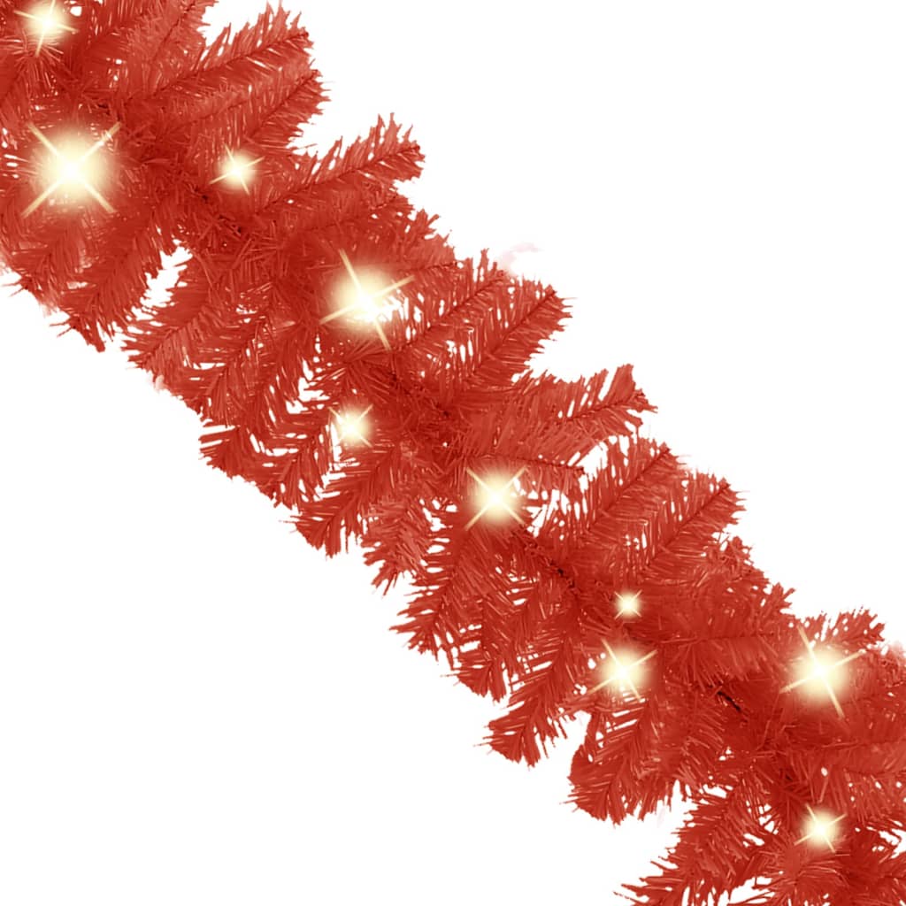 vidaXL Ghirlandă de Crăciun cu lumini LED, roșu, 20 m