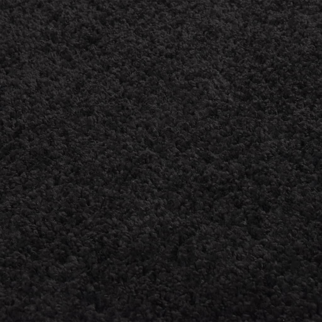 vidaXL Covor Shaggy, fir lung, negru, 120x170 cm